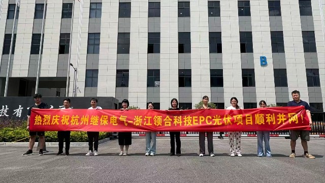 杭州继保电气-浙江领合科技EPC光伏项目顺利并网